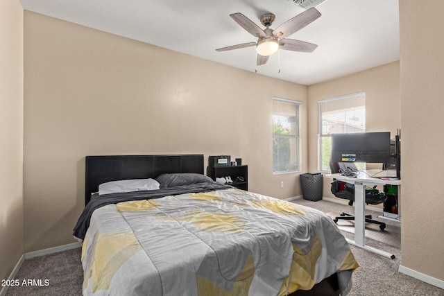 5018 W Wikieup Ln, Glendale, AZ 85308 - bedroom with carpet flooring and ceiling fan