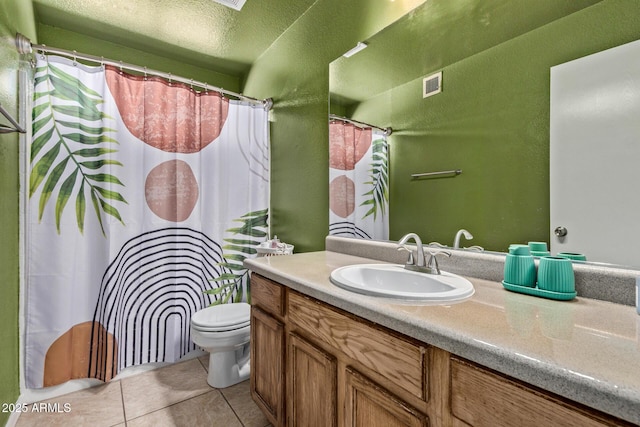 5018 W Wikieup Ln, Glendale, AZ 85308 - bathroom featuring tile patterned floors, vanity, and a shower with shower curtain