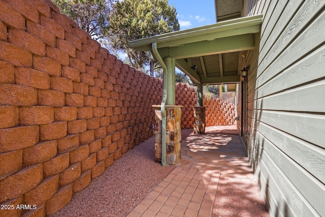 view of patio / terrace with fence