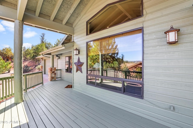 view of wooden deck