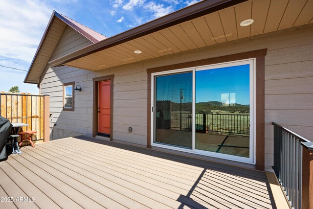 16147 W Apache Way, Peeples Valley, AZ 86332 - view of wooden terrace