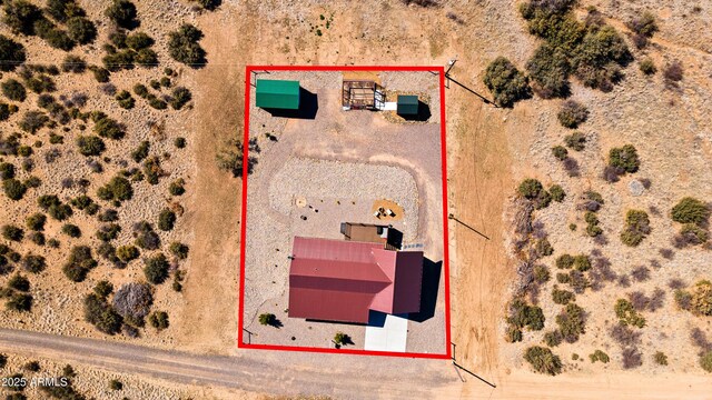 16147 W Apache Way, Peeples Valley, AZ 86332 - bird's eye view featuring view of desert