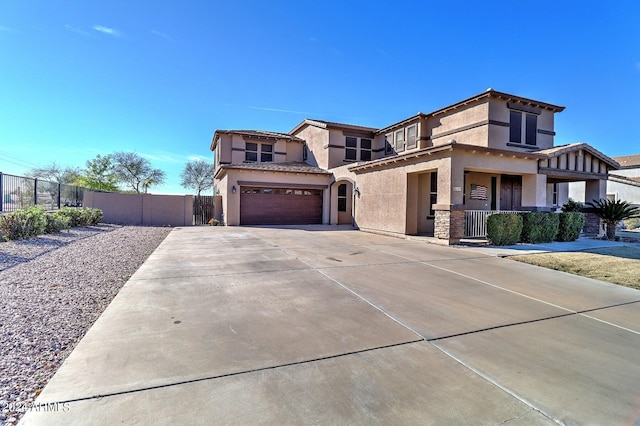 view of front of home featuring a garage