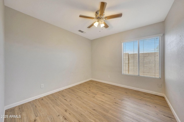 166 W Merrill Ct, Gilbert, AZ 85233 - spare room with light wood-style flooring and ceiling fan