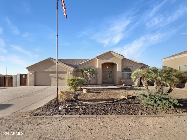 view of front of house featuring a garage