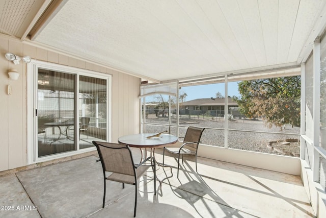 view of sunroom