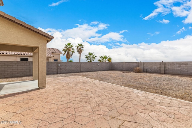 view of patio / terrace with a fenced backyard