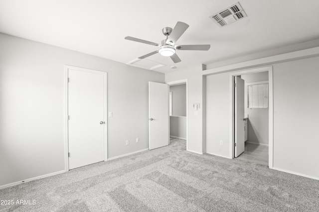 11215 W Heatherbrae Dr, Phoenix, AZ 85037 - unfurnished bedroom featuring carpet, baseboards, ensuite bath, and a ceiling fan
