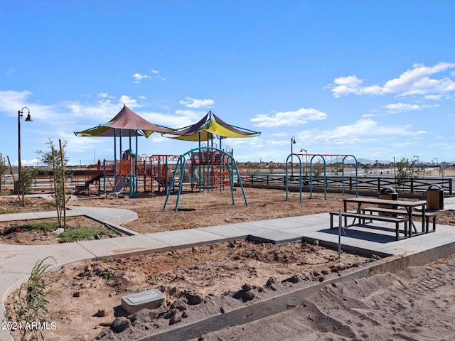 view of community jungle gym