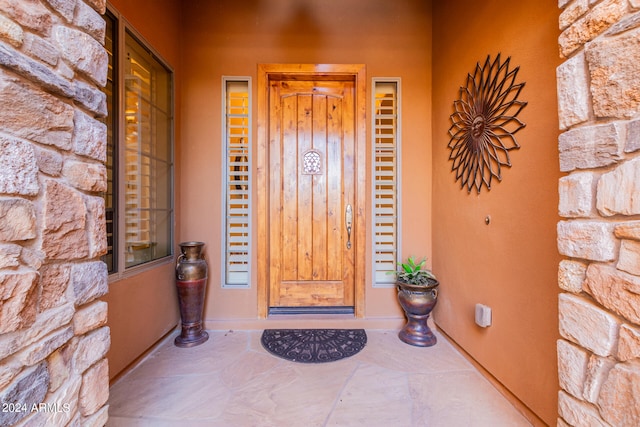 view of doorway to property