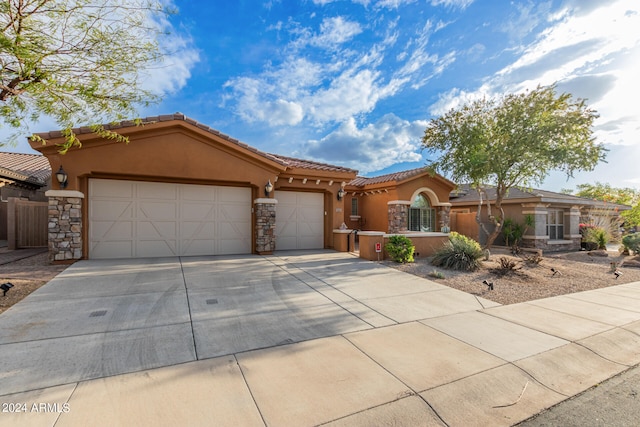 view of front of house featuring a garage