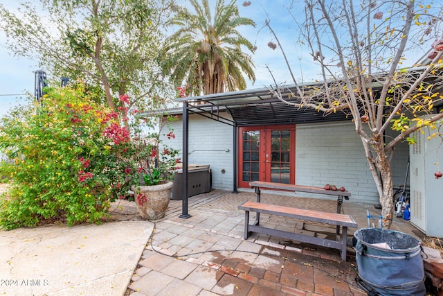 view of patio with french doors