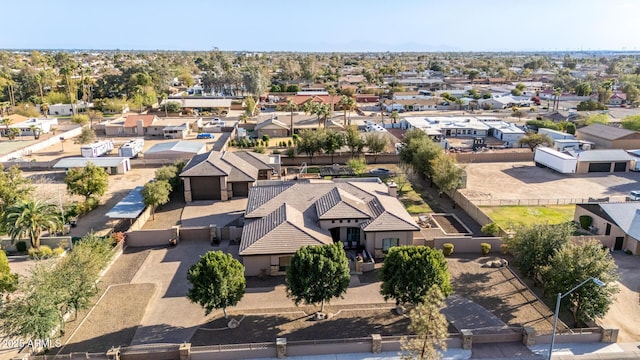 aerial view featuring a residential view