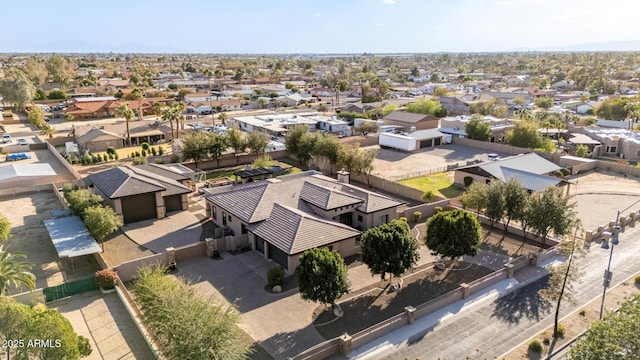 bird's eye view featuring a residential view