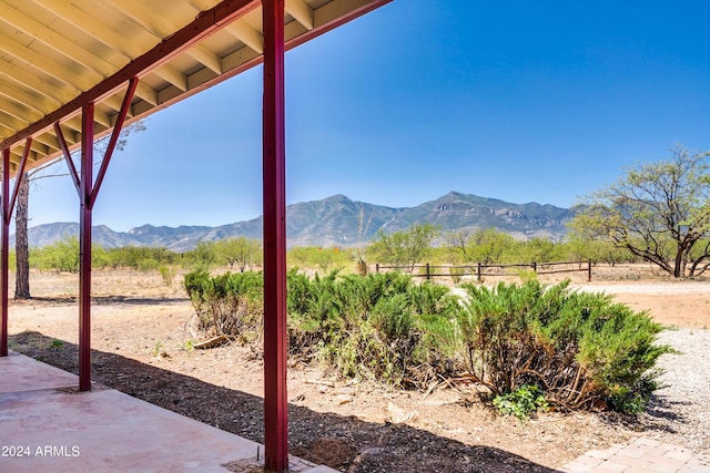 property view of mountains with a rural view