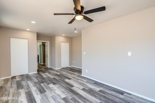 empty room featuring hardwood / wood-style flooring