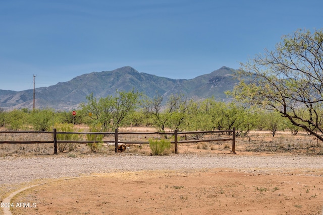 mountain view with a rural view