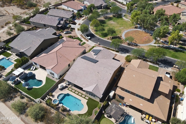 bird's eye view with a residential view