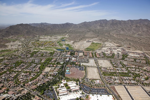 aerial view with a mountain view