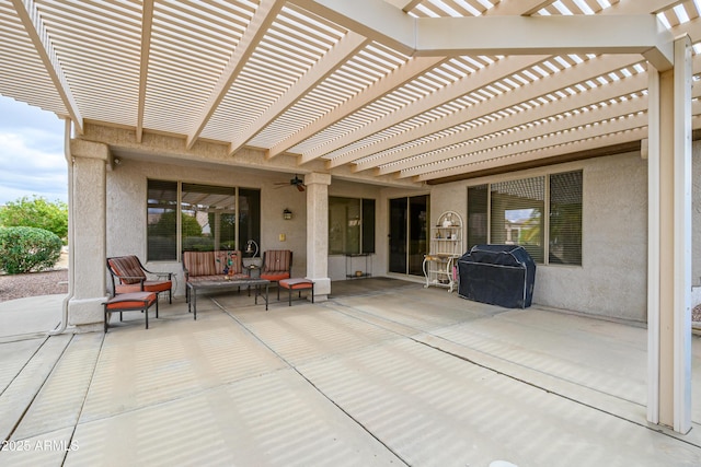 view of patio with grilling area