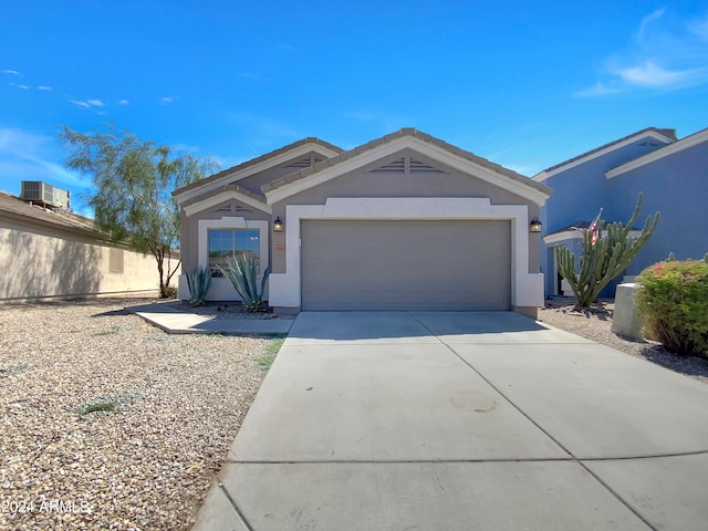 view of front facade with a garage