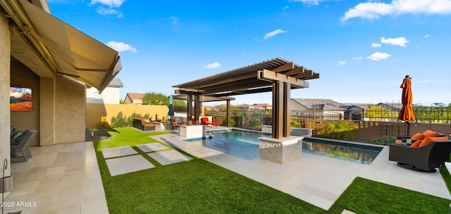 8149 E Jaeger St, Mesa, AZ 85207 - view of pool featuring an outdoor hangout area and a patio area