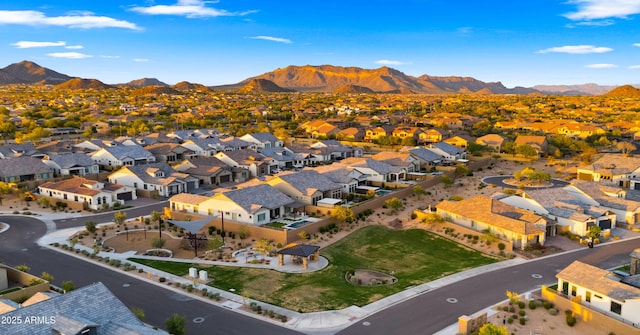 8149 E Jaeger St, Mesa, AZ 85207 - aerial view of residential area with a mountainous background