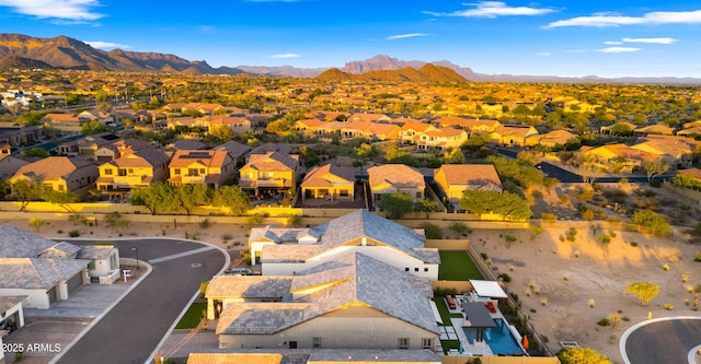 8149 E Jaeger St, Mesa, AZ 85207 - aerial view of residential area featuring a mountainous background