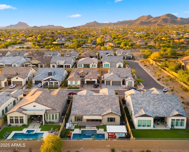 8149 E Jaeger St, Mesa, AZ 85207 - aerial view of residential area featuring a mountain backdrop