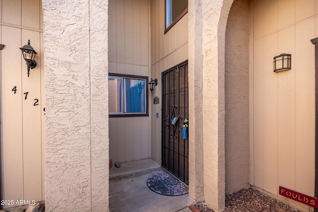 view of doorway to property