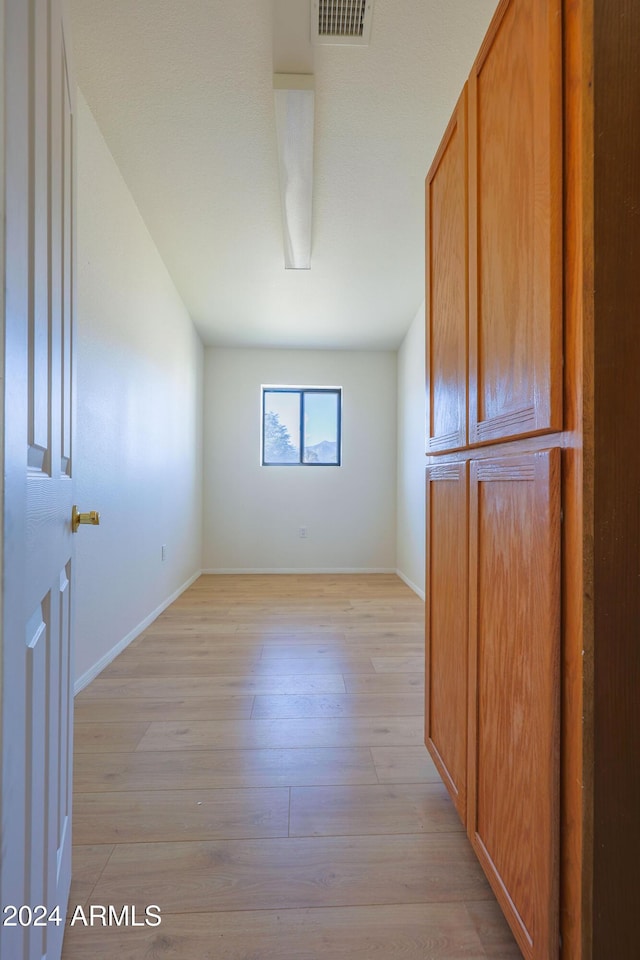 empty room featuring light wood-type flooring