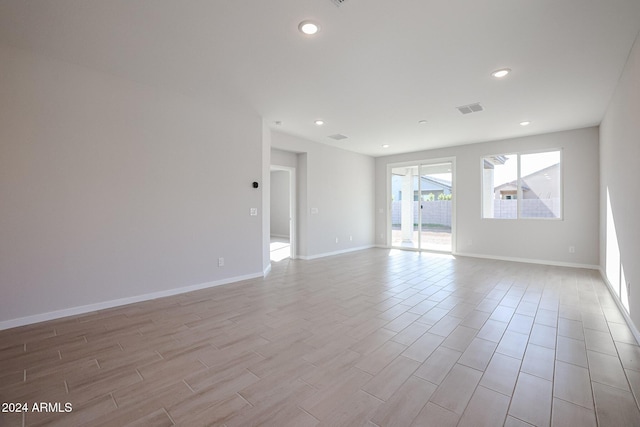 empty room featuring light hardwood / wood-style floors