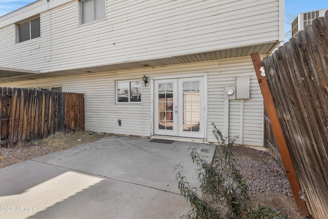 exterior space featuring french doors and a patio