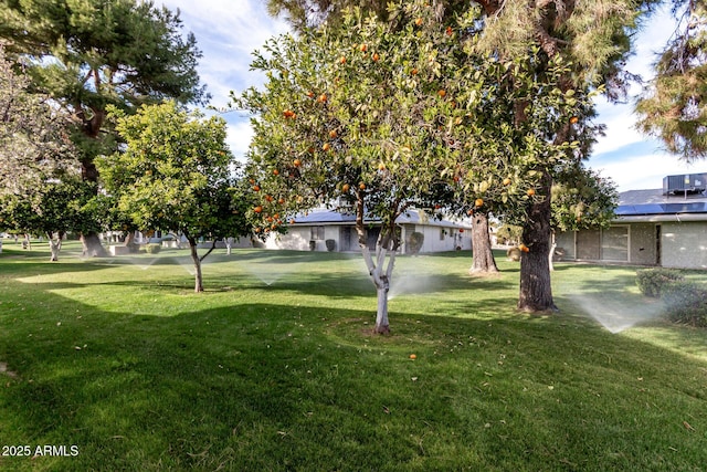 view of front facade featuring a front lawn