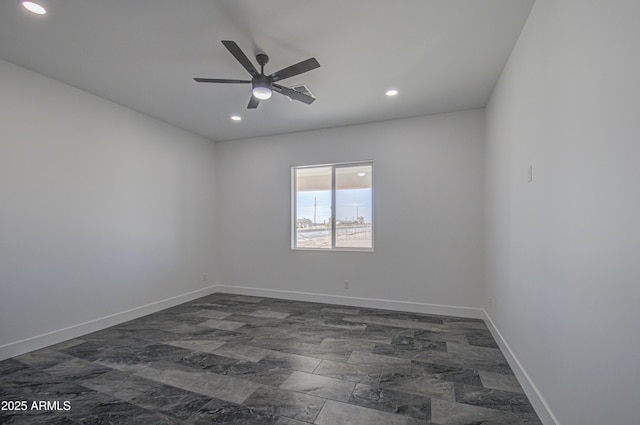 empty room with ceiling fan