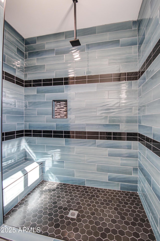 details with tiled shower