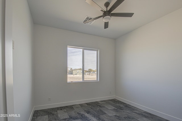 empty room with ceiling fan