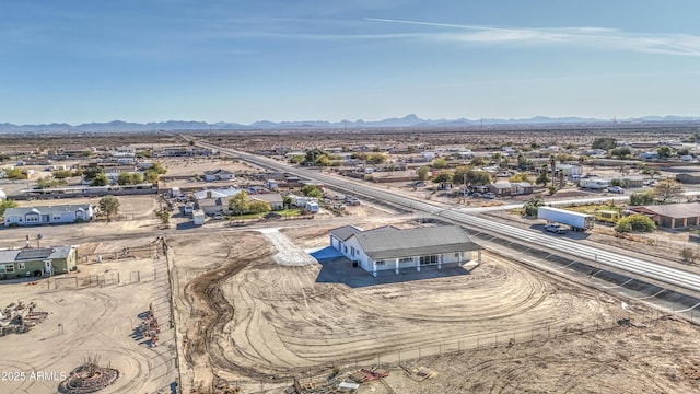 drone / aerial view with a mountain view