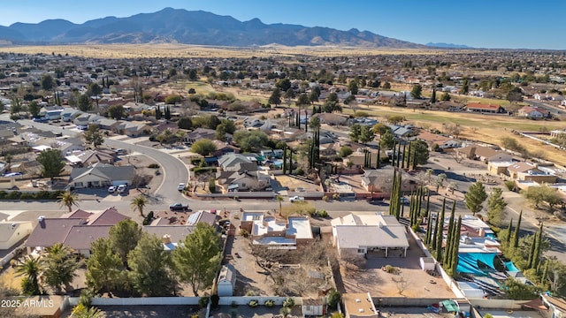 aerial view featuring a mountain view