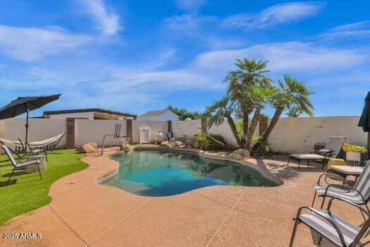 22351 S Sossaman Rd, Queen Creek, AZ 85142 - view of pool featuring a fenced backyard and a patio area