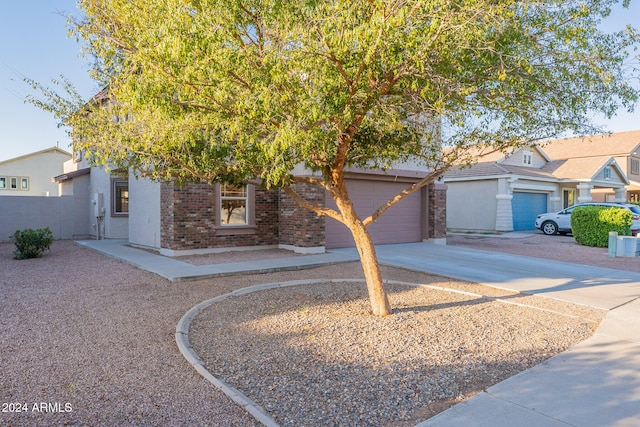 view of front facade with a garage