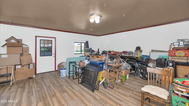 1298 E Buffalo St, Chandler, AZ 85225 - miscellaneous room with wood finished floors and ornamental molding