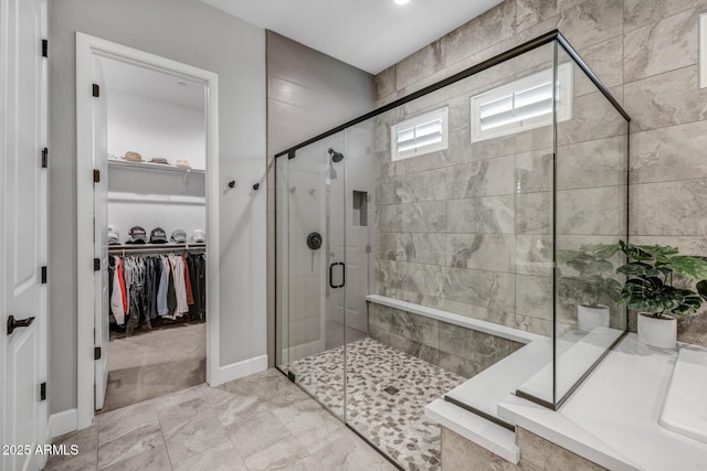 bathroom with an enclosed shower