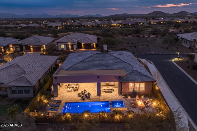 exterior space with a mountain view