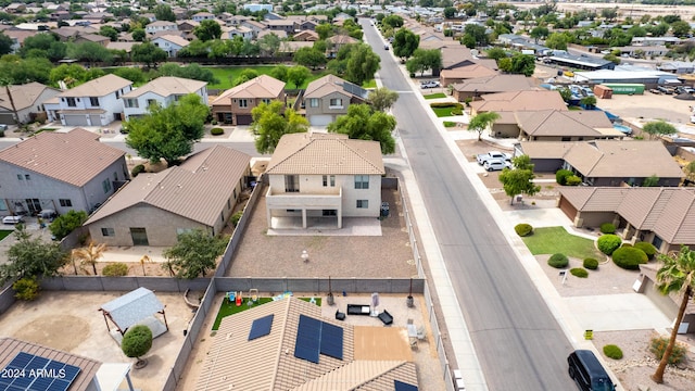 aerial view with a residential view