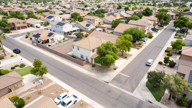 aerial view with a residential view