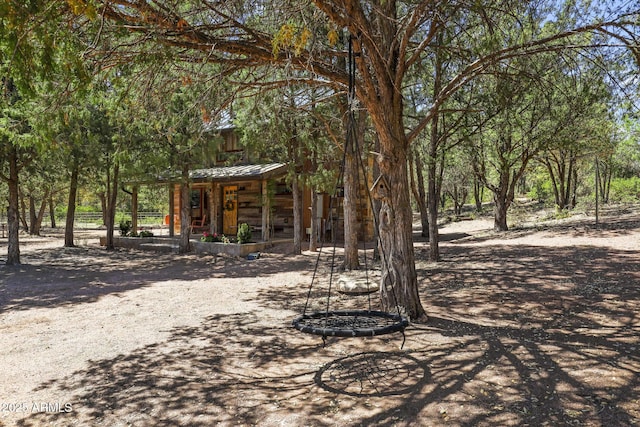 view of yard featuring a porch