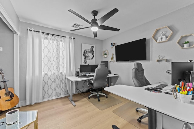 15912 W Central St, Surprise, AZ 85374 - office with ceiling fan and wood finished floors