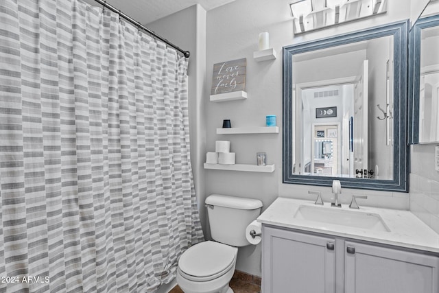15912 W Central St, Surprise, AZ 85374 - full bath featuring toilet, vanity, and a shower with shower curtain