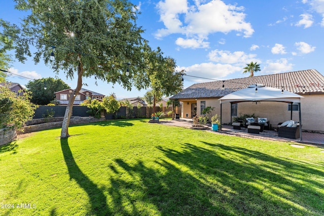 15912 W Central St, Surprise, AZ 85374 - view of yard featuring outdoor lounge area, a patio area, and a gazebo